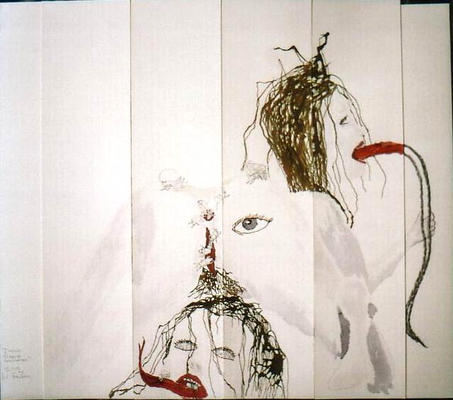 '2 weisse fickende heuschrecken' - 2003